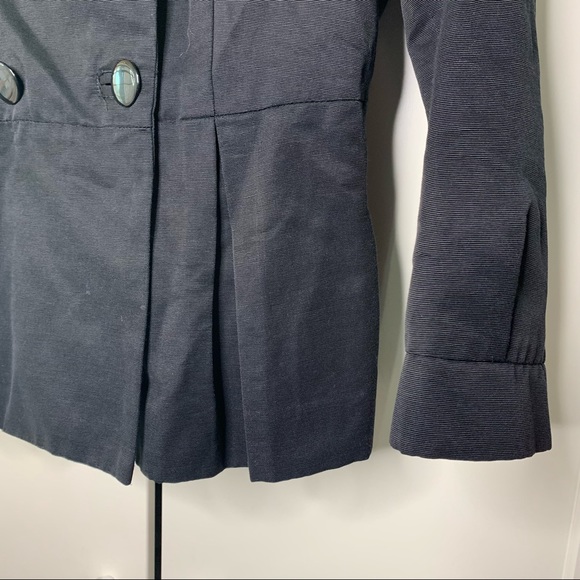 French Connection Gathered Collar Double Breasted Blazer - Picture 3 of 11